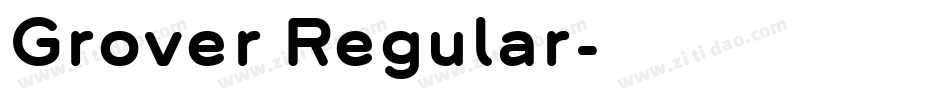 Grover Regular字体转换